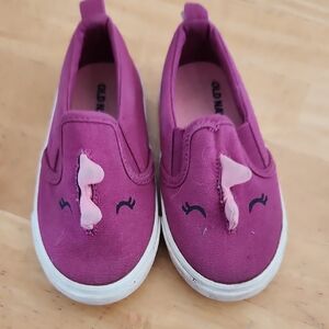 Old Navy Toddler Magenta Dinosaur Slip-On Sneakers